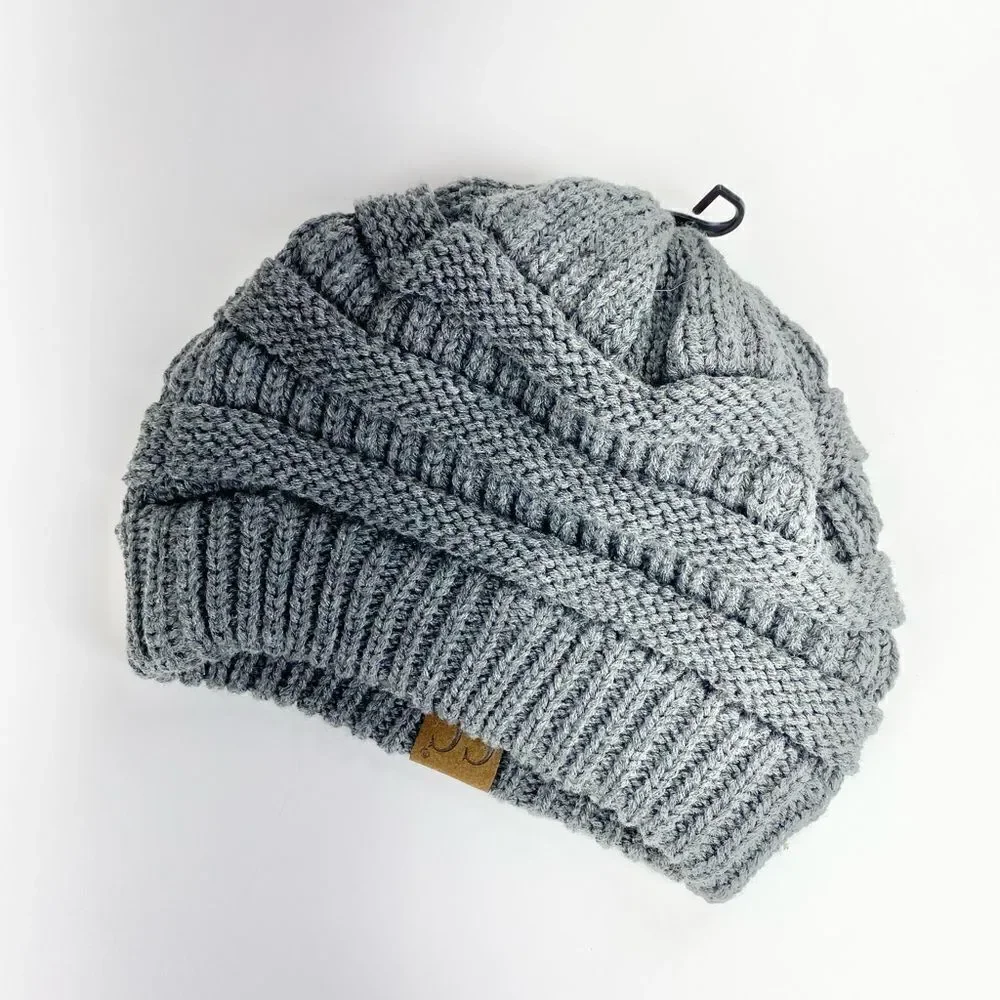 C.C Grey knit beanie